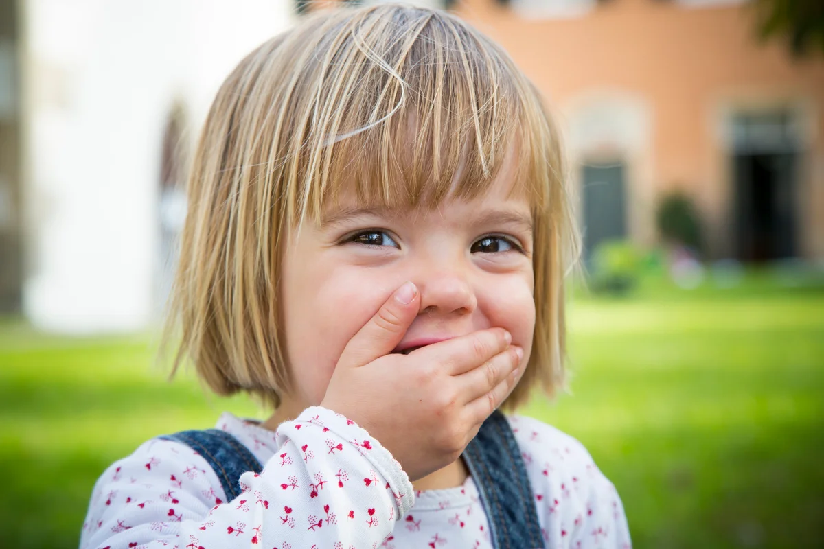 giggling toddler girl