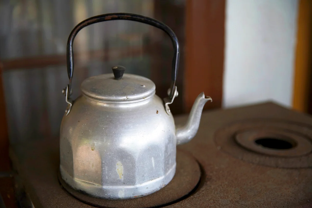 Vintage Teapot on stove
