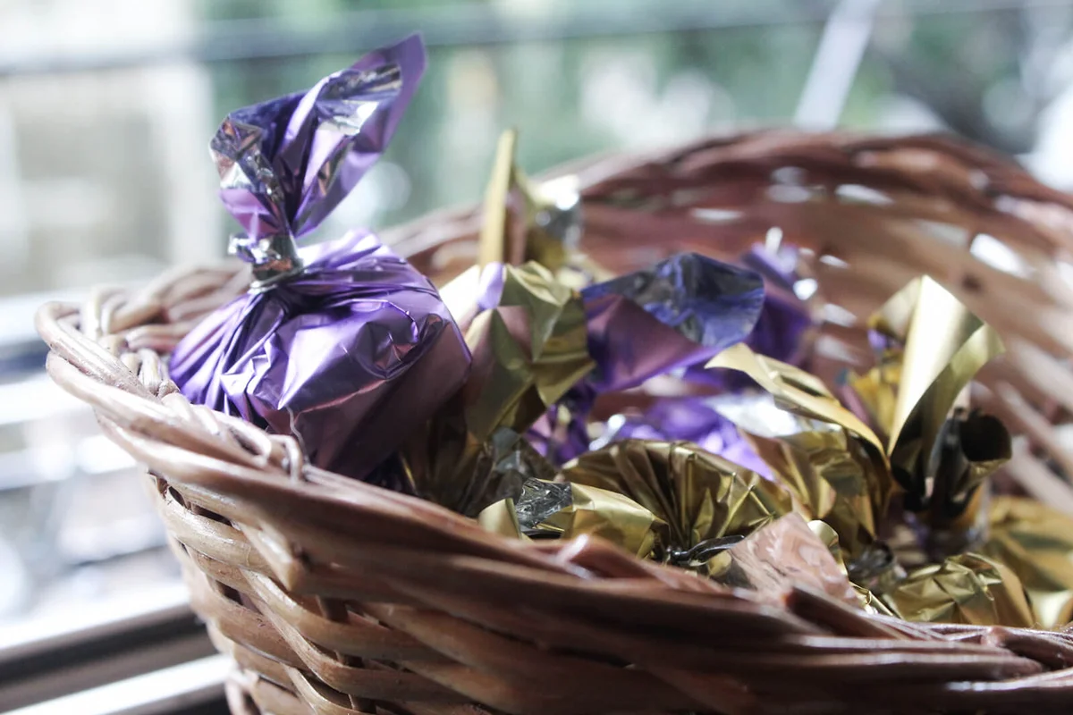 Chocolates In Wicker Basket