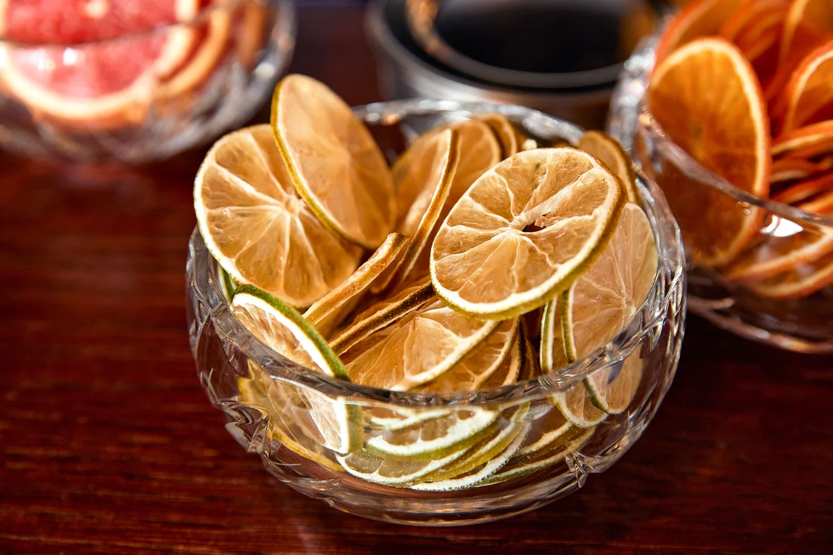 dehydrated lime grapefruit and orange slices
