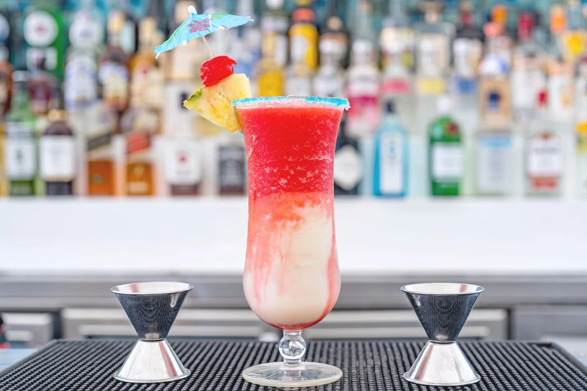 fruity Miami Vice cocktail