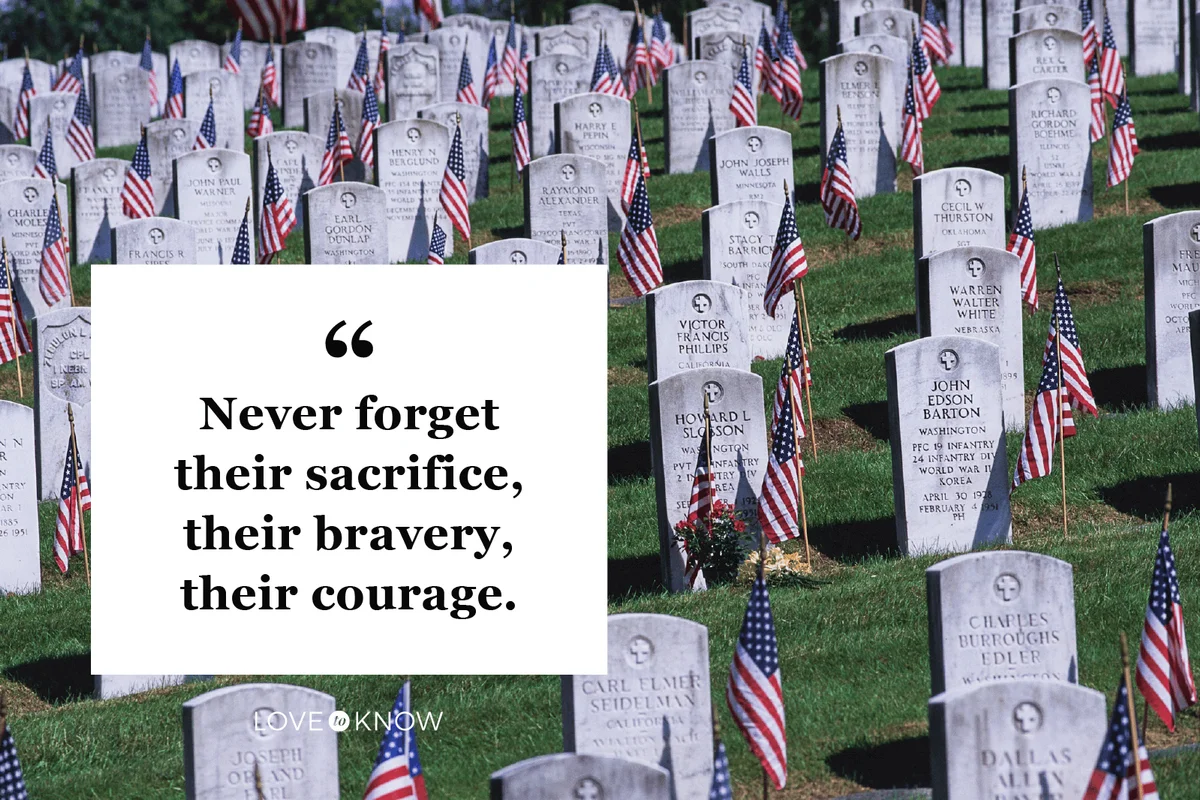 American Flags and Grave Markers