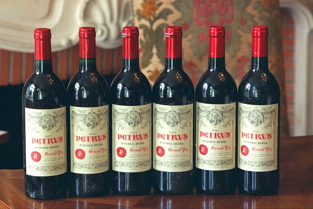 Petrus pomerol bottles
