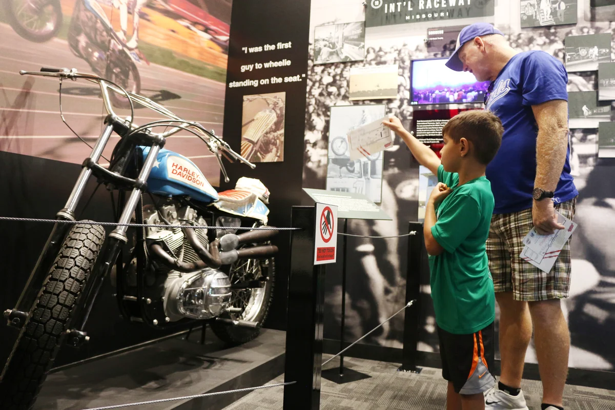 motorcycles at the Evel Knievel Museum in Topeka Kansas