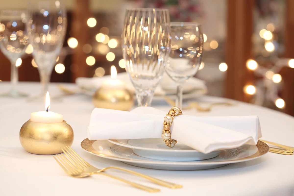 Elegant Place Setting with gold