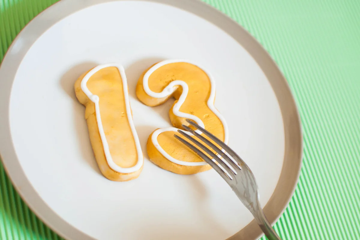 Golden Number 13 cookies