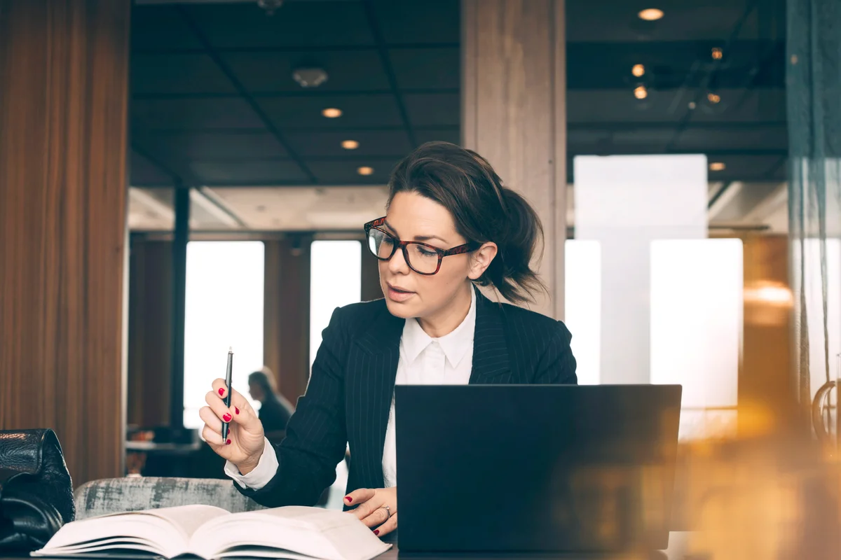 Woman accountant at her desk