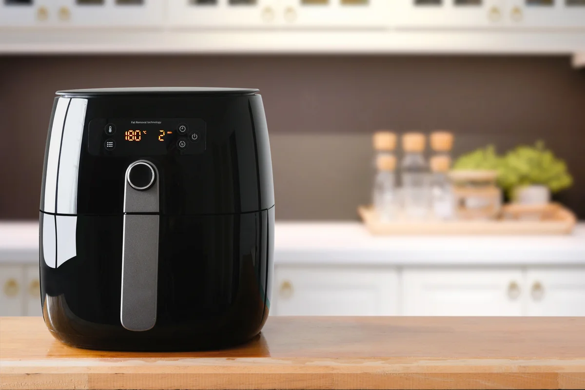 Air fryer machine in kitchen