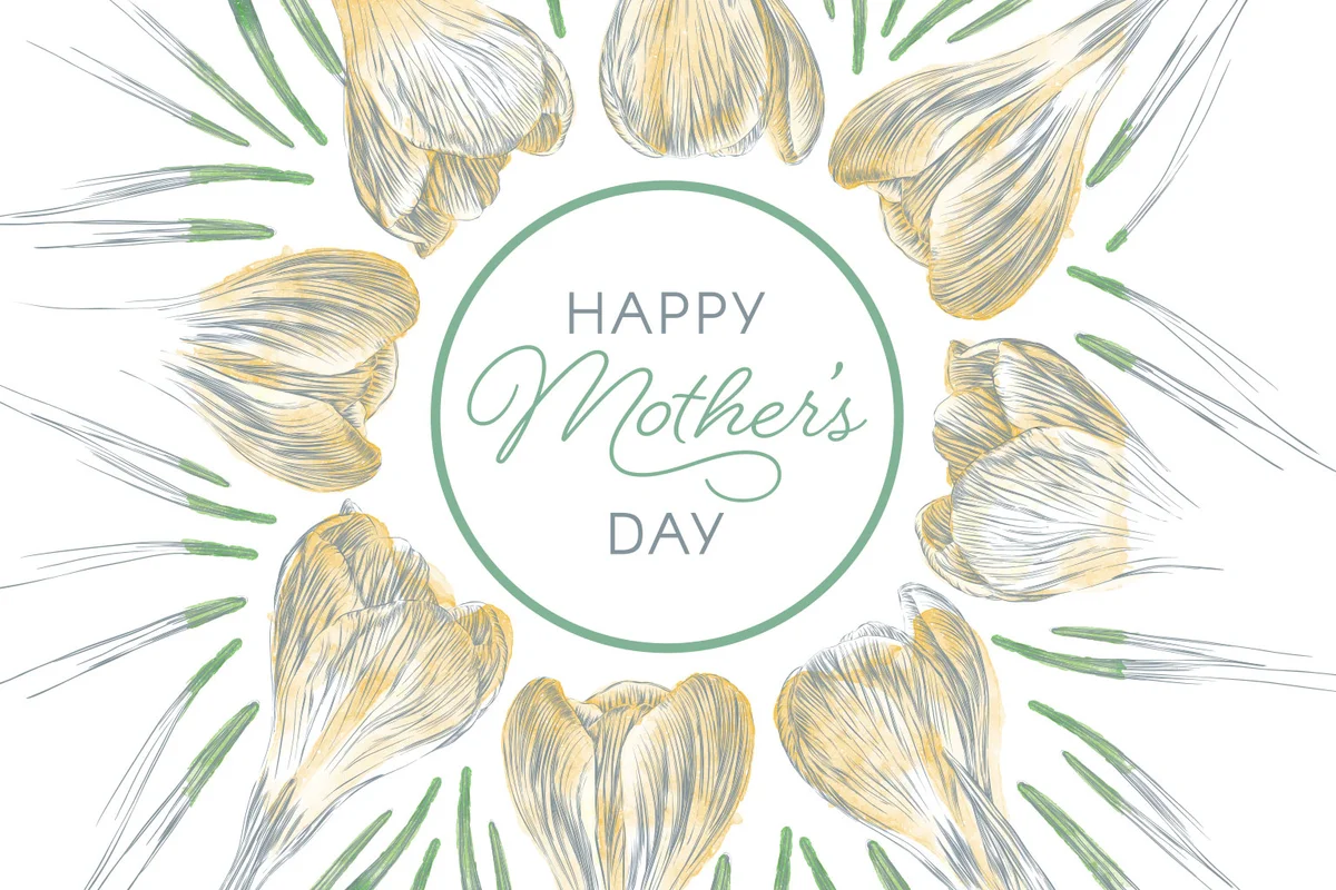 crocus flowers mothers day greeting