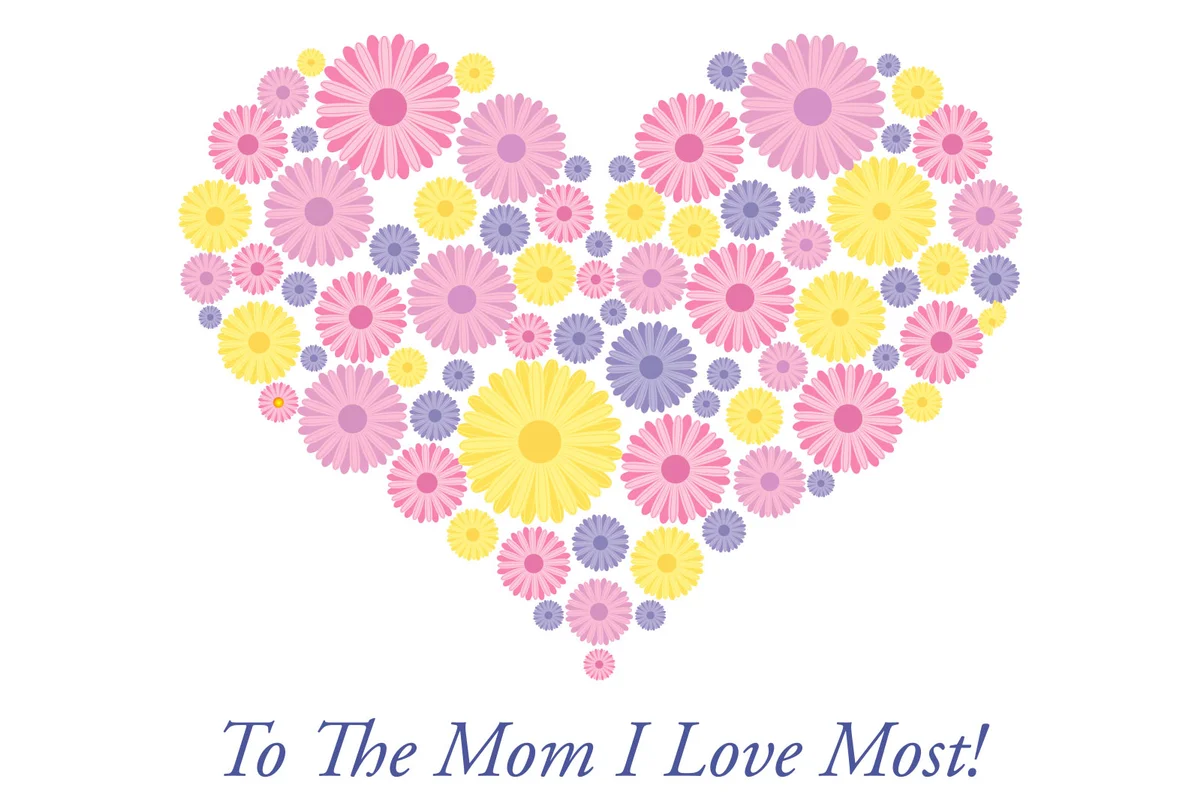 daisy heart mothers day greeting