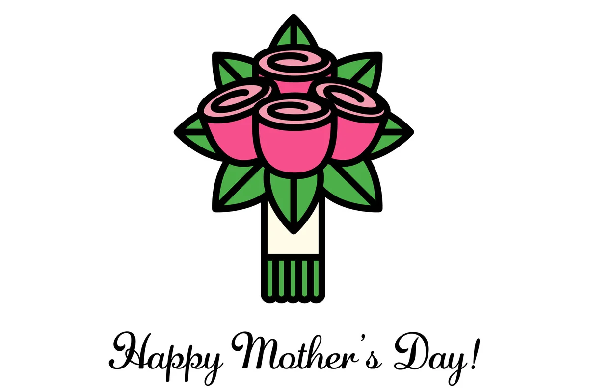 rose bouquet mothers day greeting