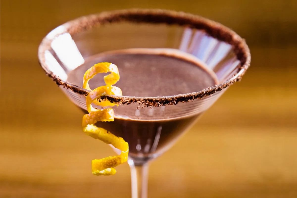 Chocolate martini cocktail