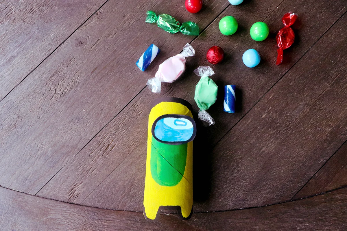 Among Us Paper Towel Candy Pillow Box