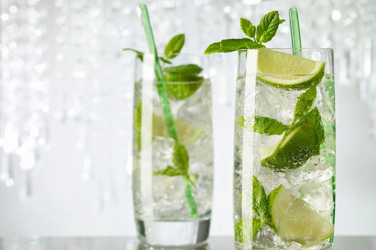 Two Mojito Cocktail Drinks