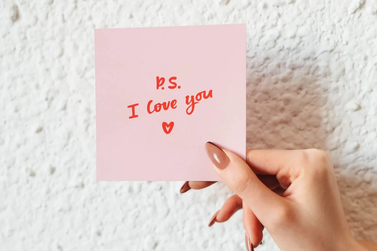 sticky note I love you