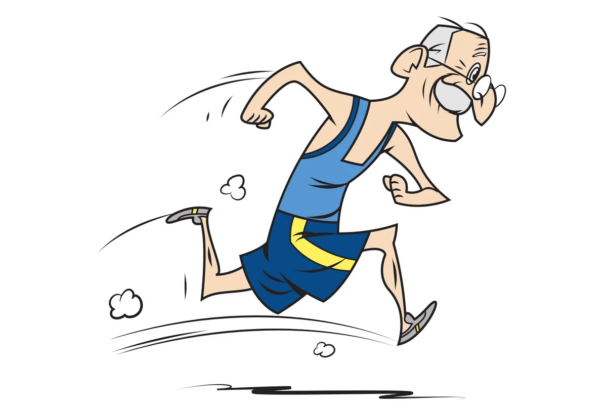 grandpa running