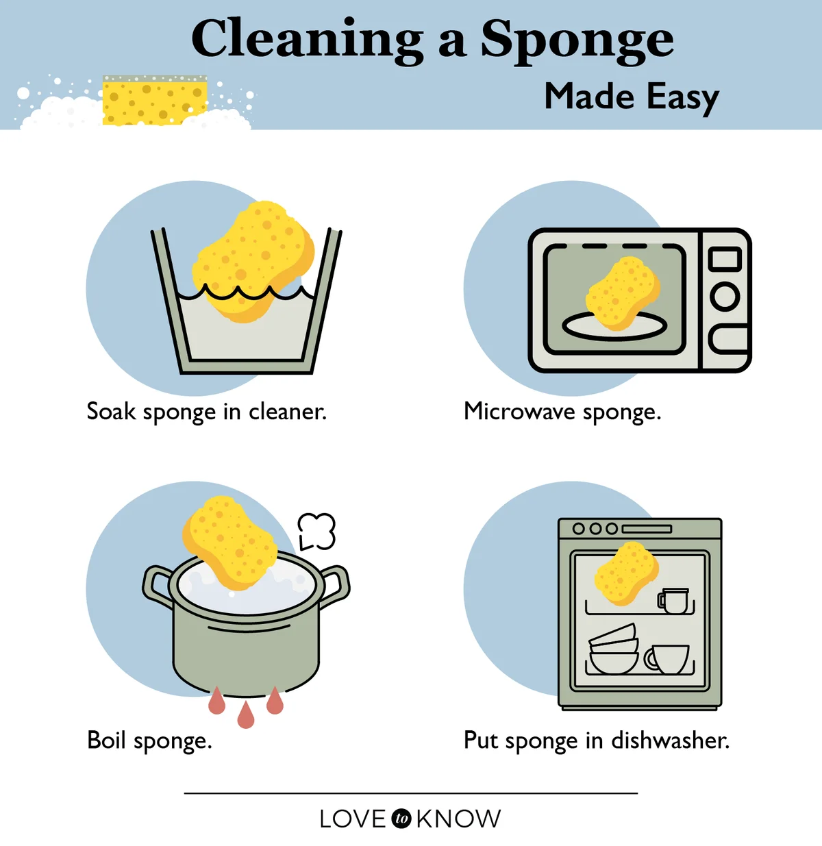 Cleaning a Sponge Made Easy Infographic