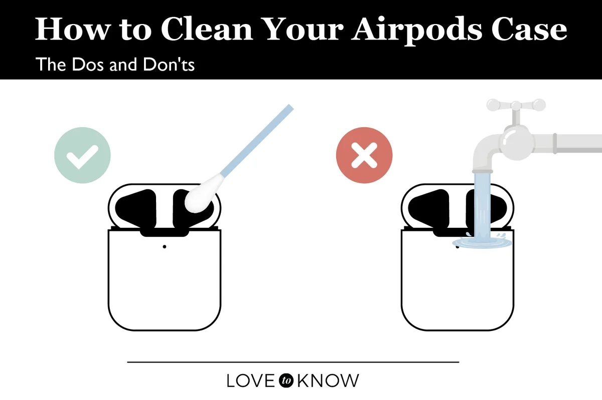How to Clean AirPods Case Infographic