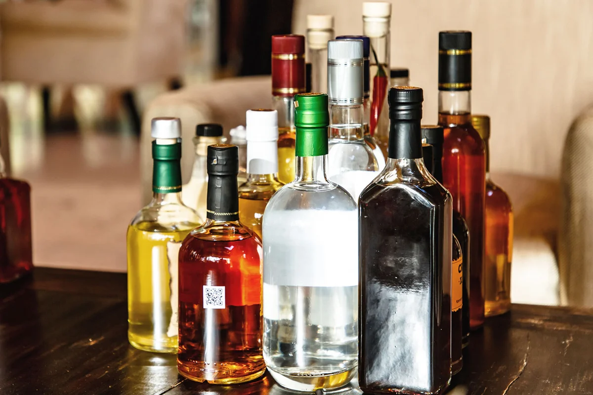 home bar alcohol liquor collection