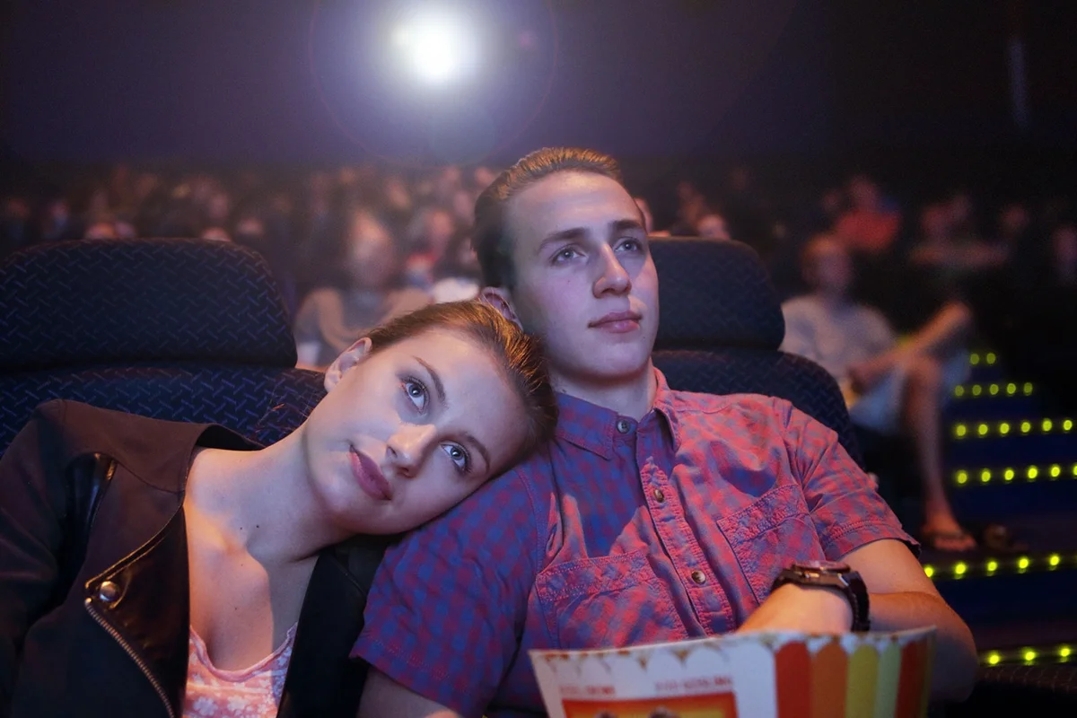 teenagers on date at a movie