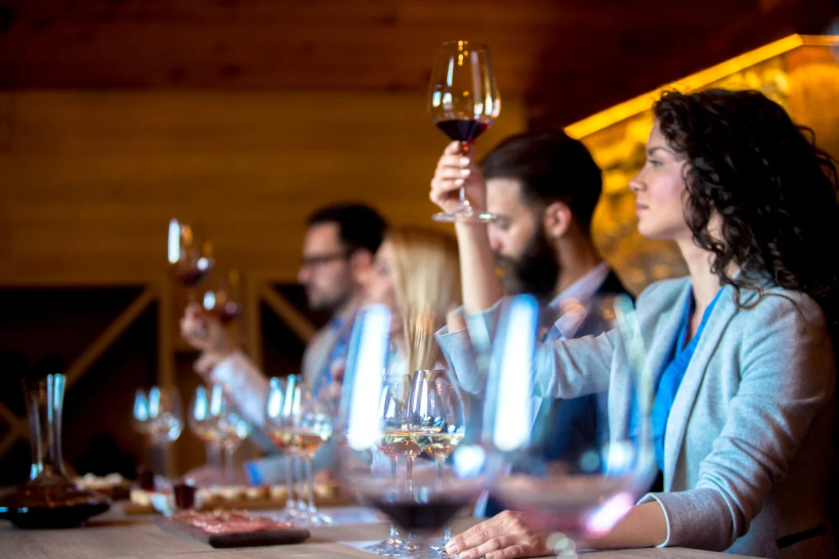 Sommeliers at the winery