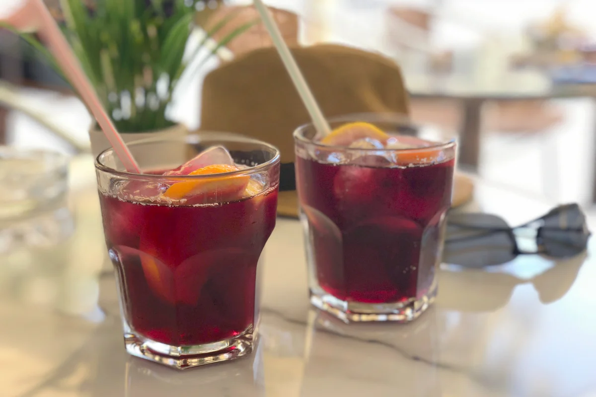 Two glasses of tinto de verano