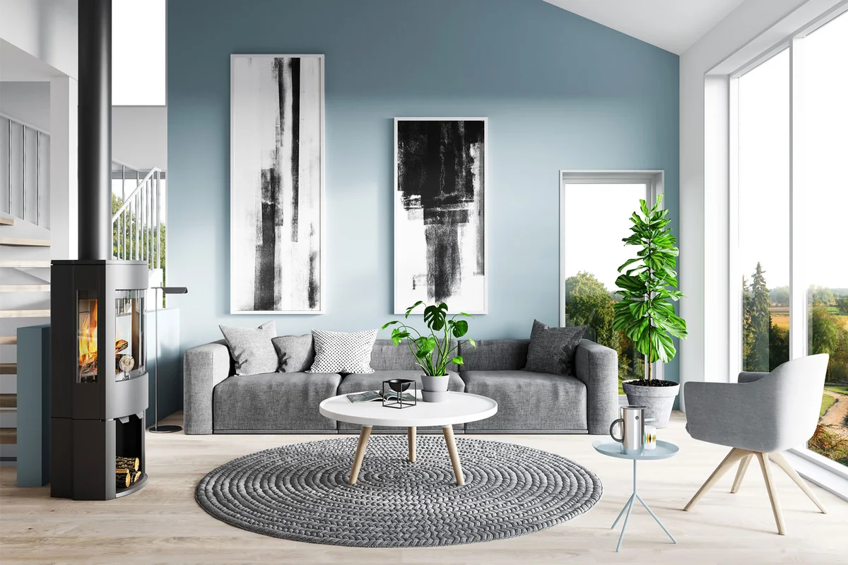 room with calming colors