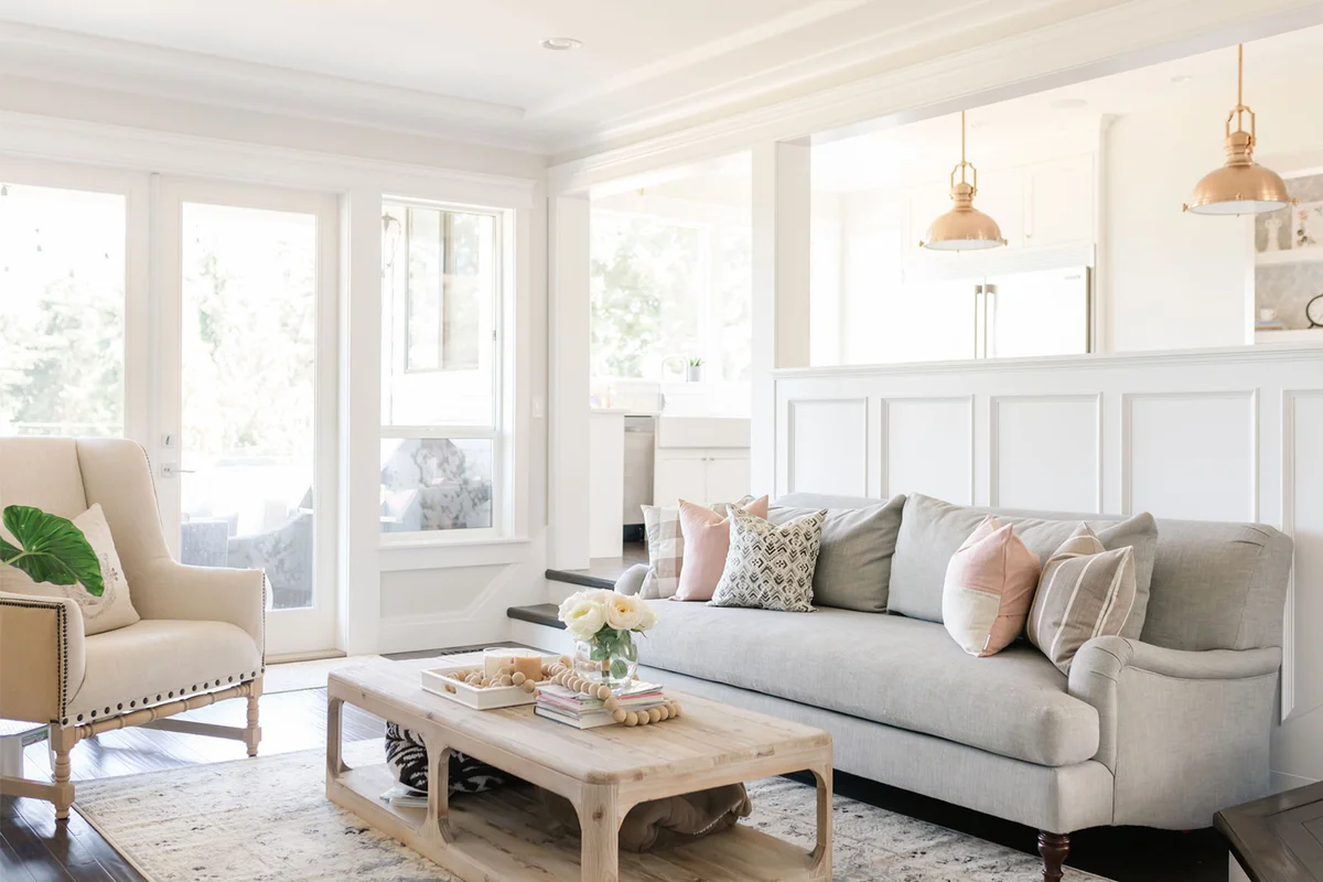 white living room