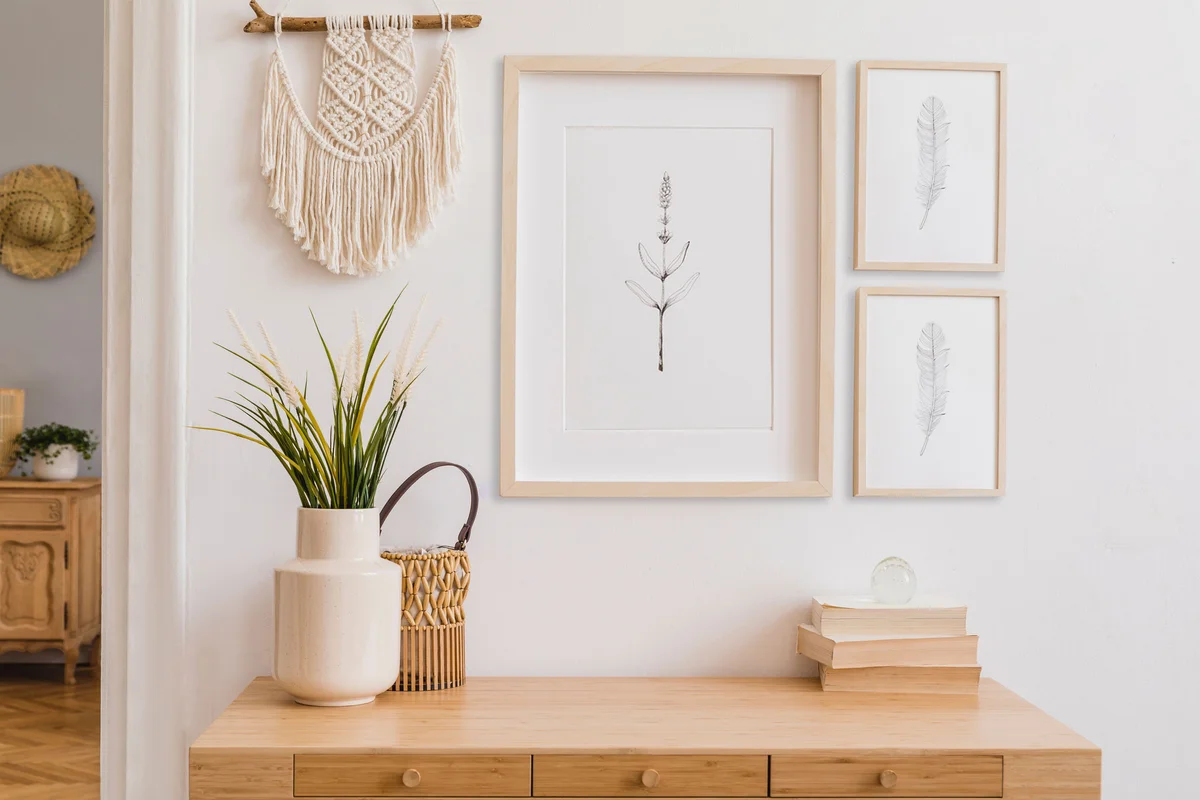 entryway gallery wall