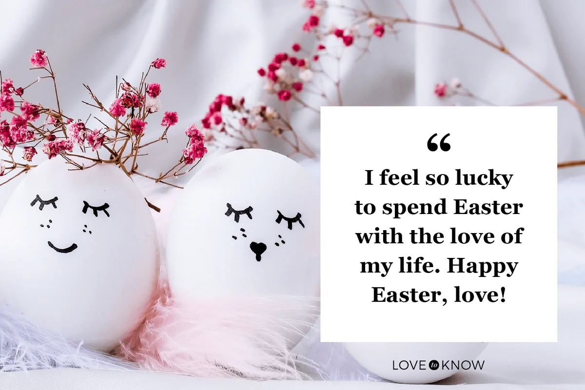 Easter eggs with painted smiley faces and bird