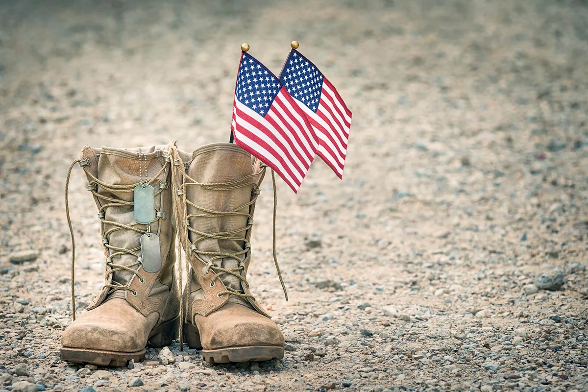 Boots With American Flag