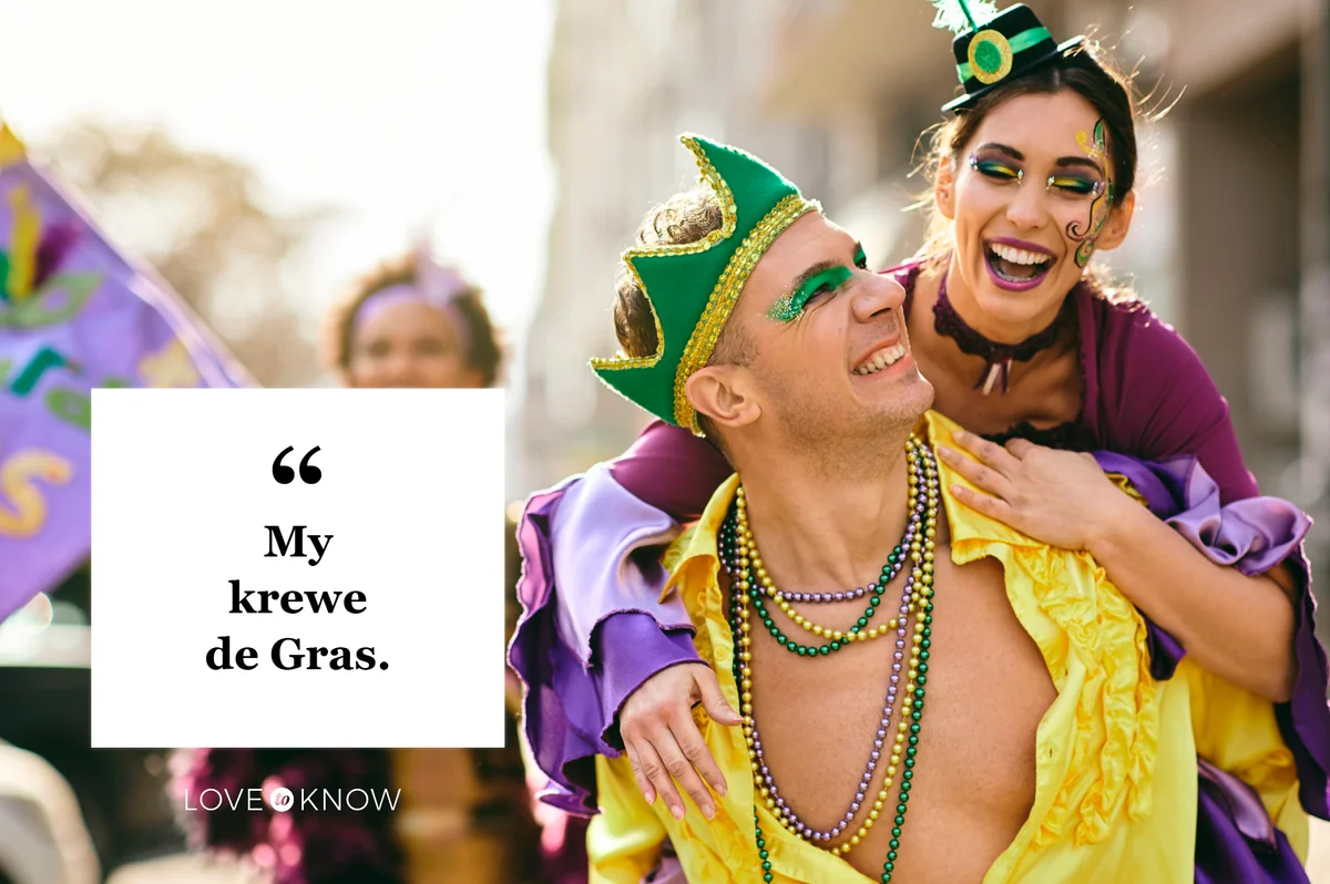 friends celebrating Mardi Gras