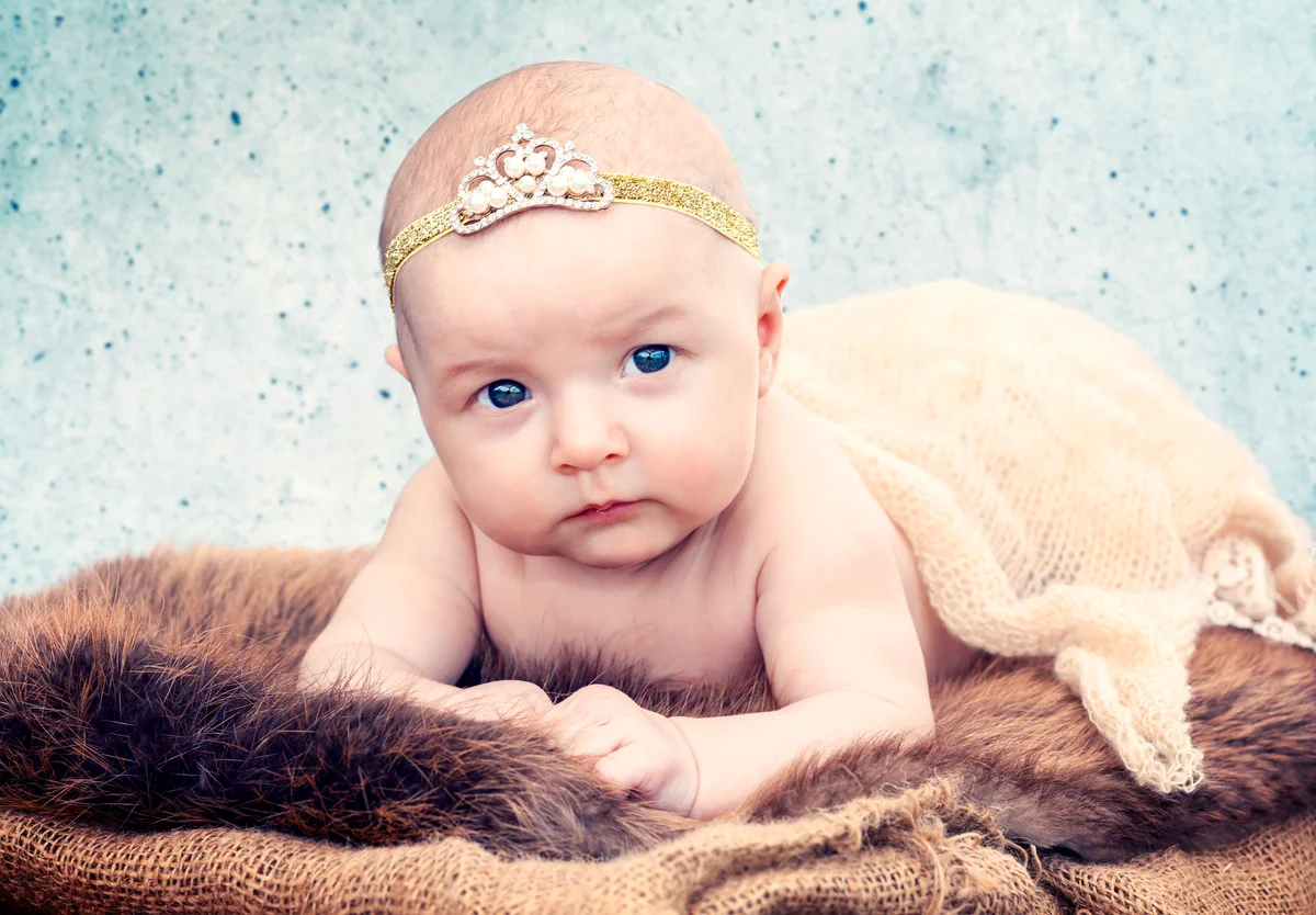 Baby in photo studio session