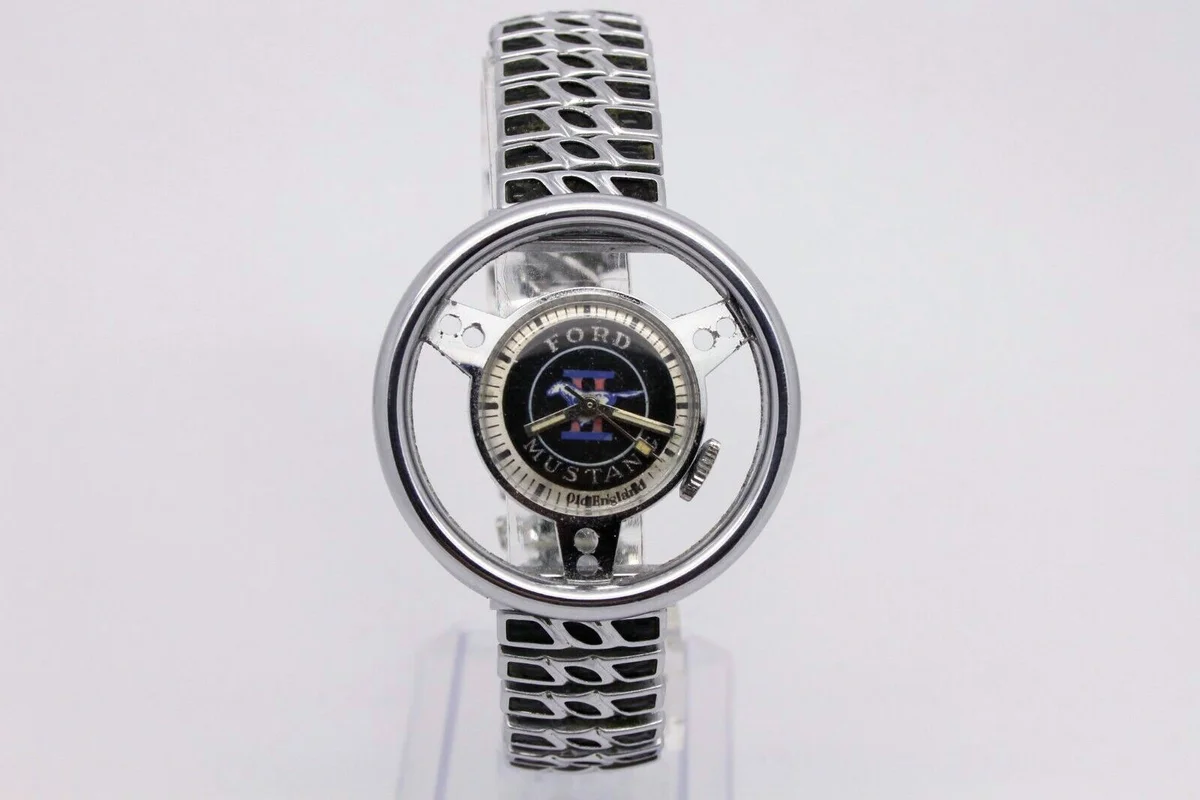VINTAGE FORD MUSTANG Steering Wheel Novelty Mens Watch of triadvintagecompany Ebay shop