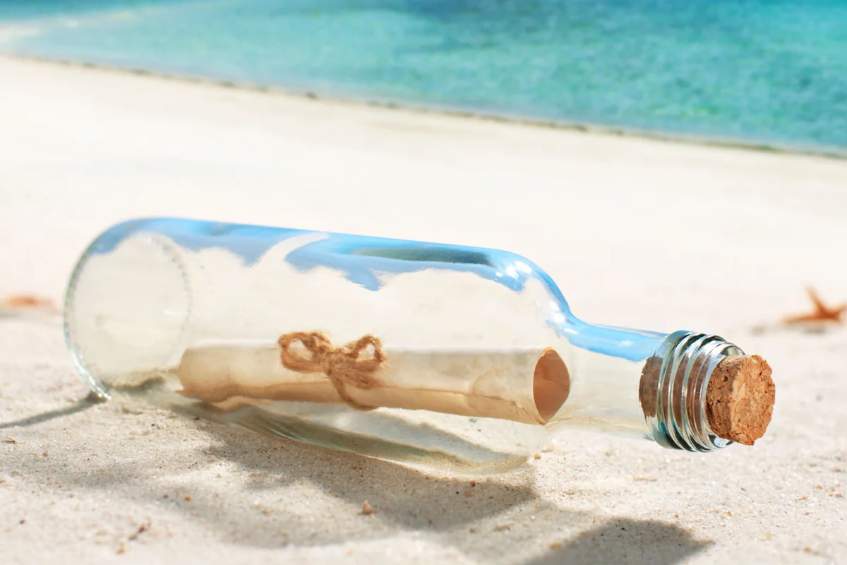 message in a bottle invitation