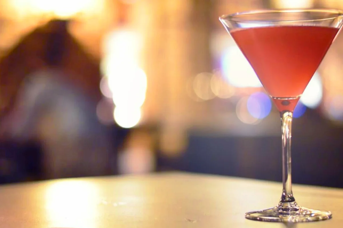 French martini on table