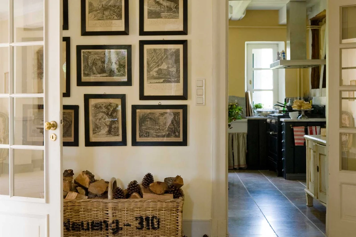 vintage framed etchings on wall decor
