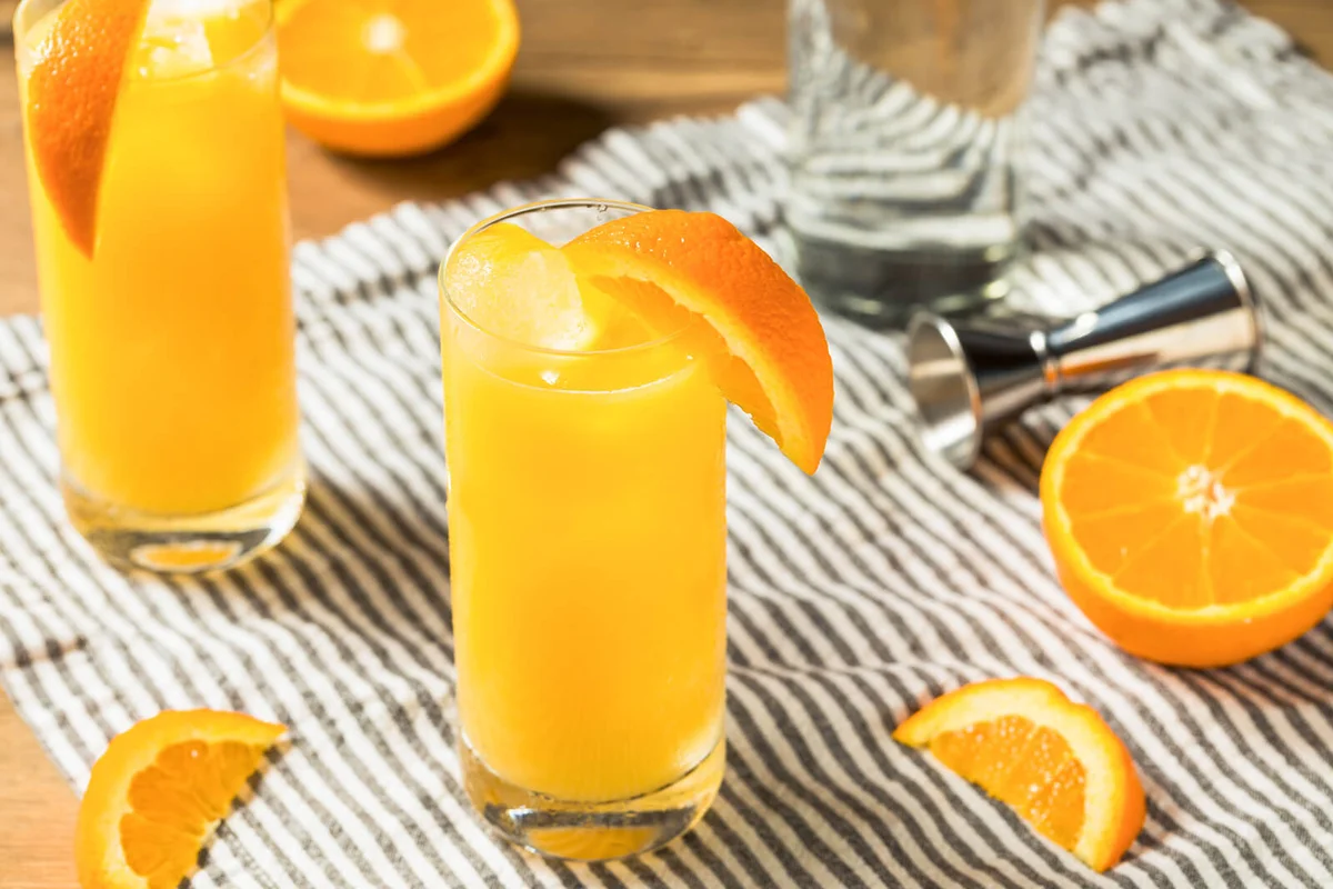 Boozy Refreshing Vodka Screwdriver Cocktail
