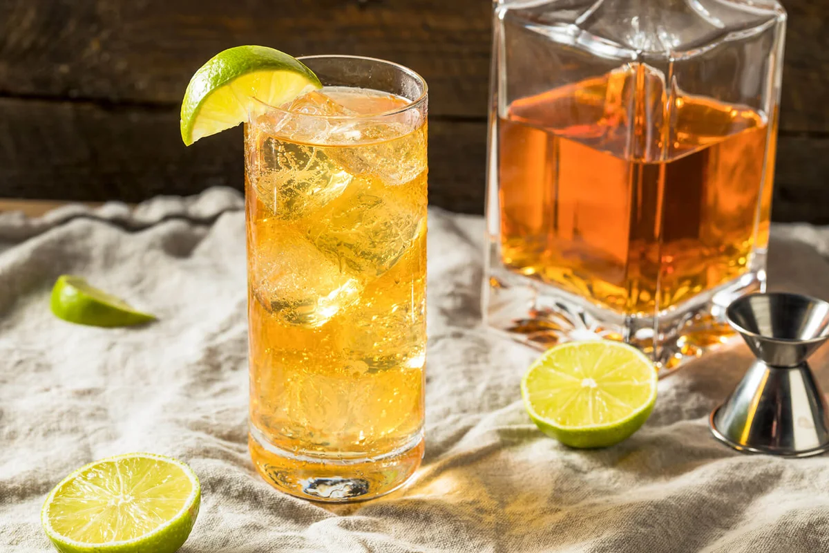 Boozy Whiskey Ginger Ale Cocktail