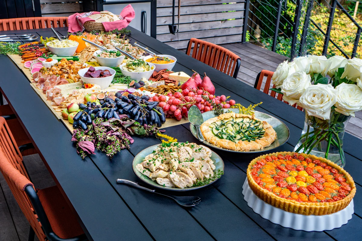 charcuterie outdoor table patio