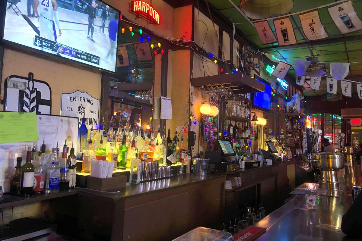 dive bar with television