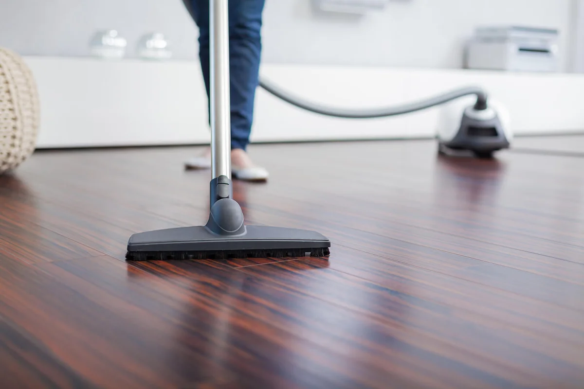 Attractive Female with Vacuum Cleaner