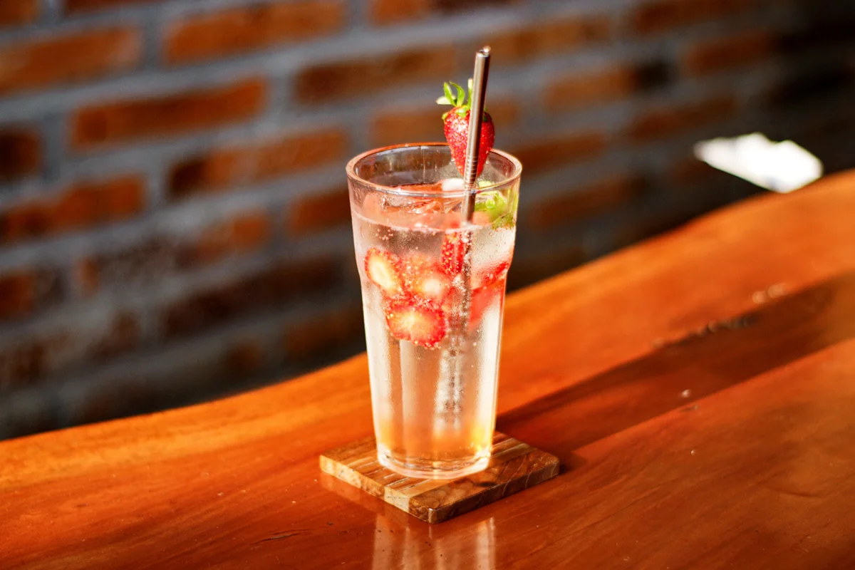 Strawberry Vodka and Lemon-Lime Soda