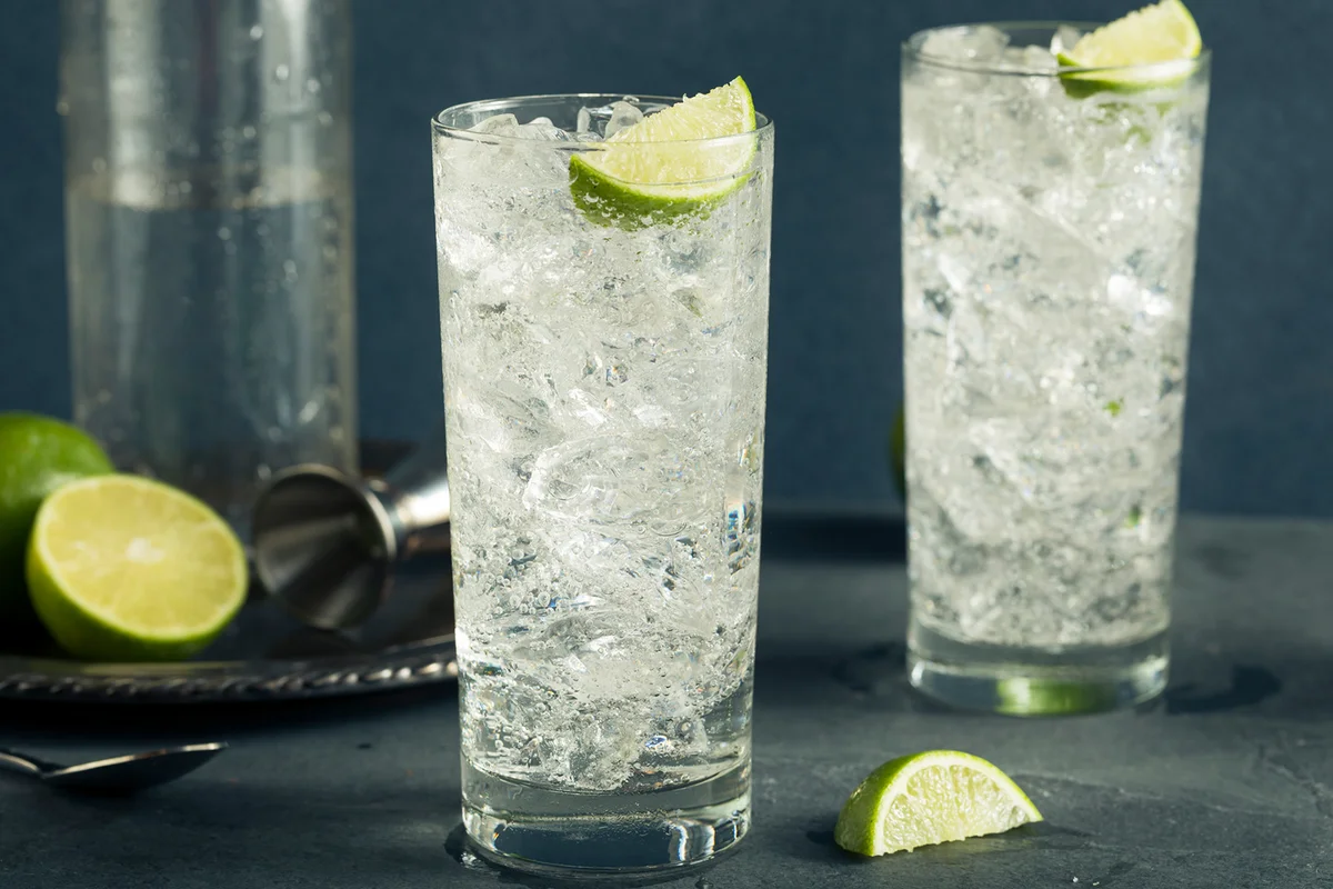 Gin and Lime Club Soda