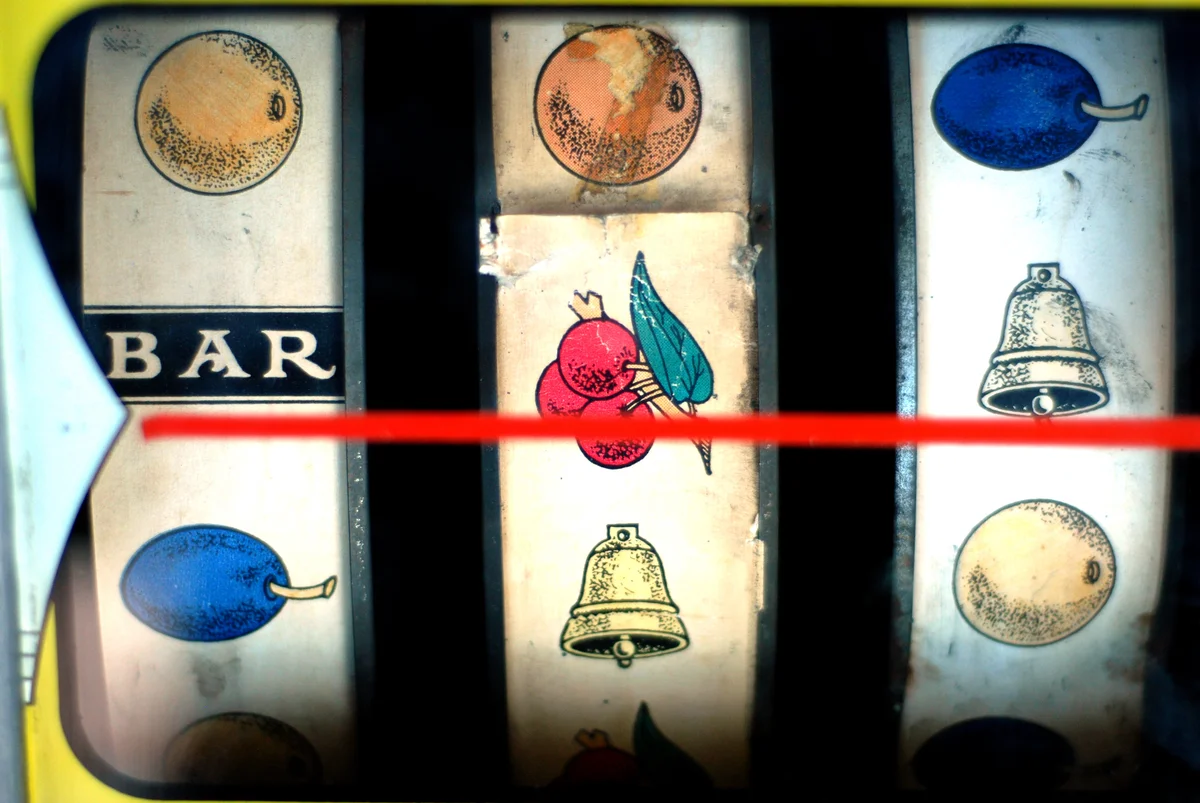 vintage antique slot machine