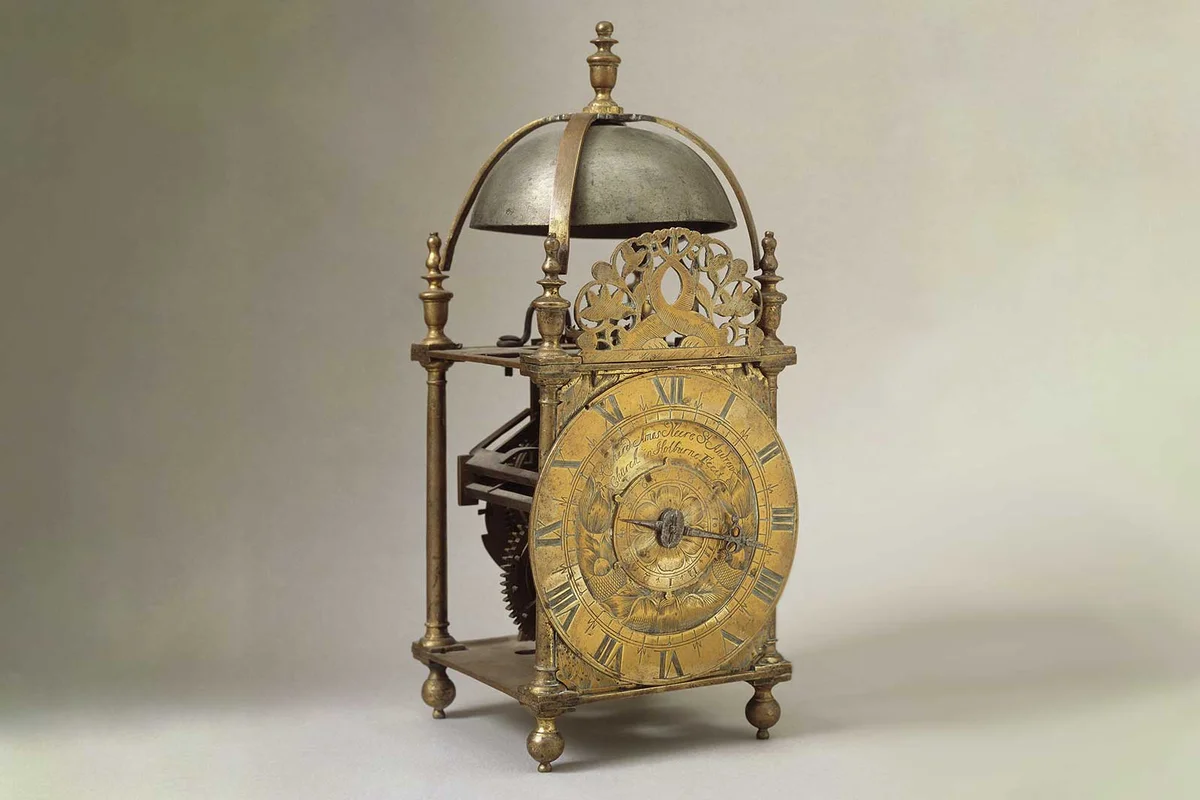 antique lantern clock circa 1900