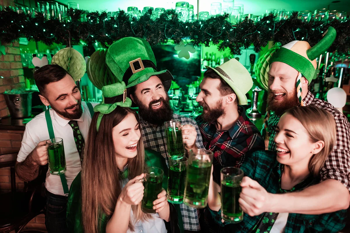 young people celebrate St. Patrick's Day