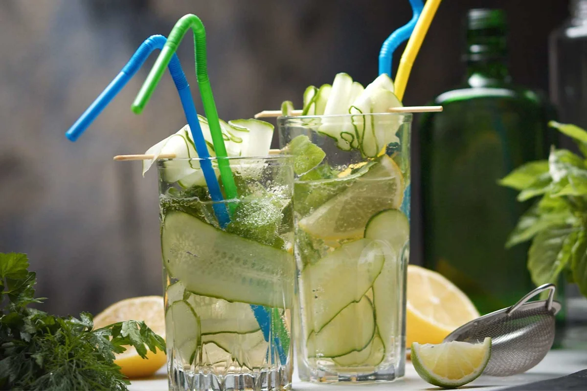 Cucumber Basil Highball