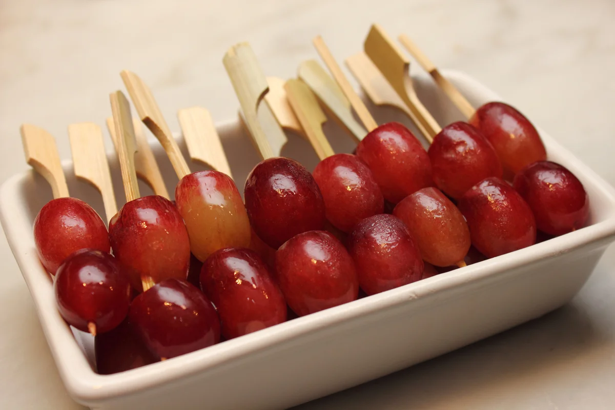 grapes on skewers