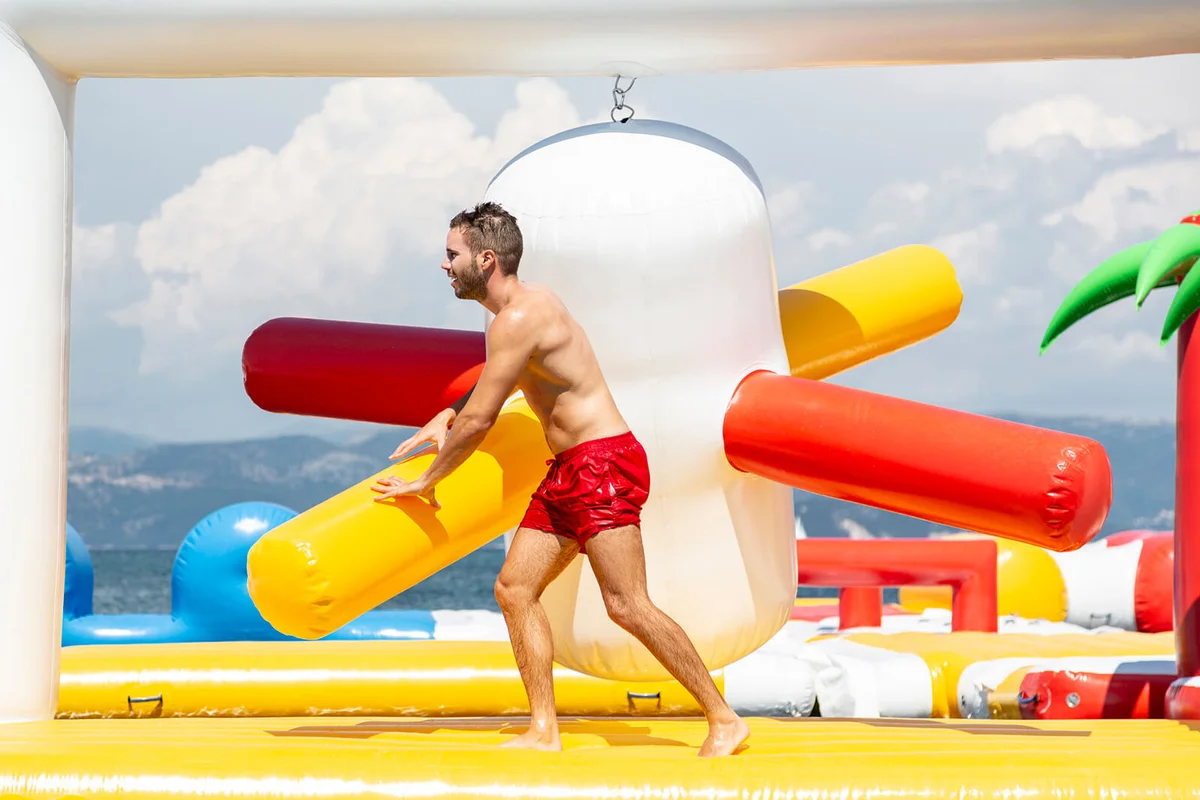 inflatable rubber water fun park